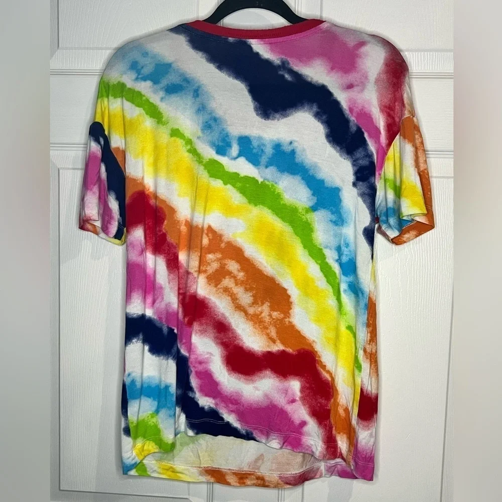 Air Heads x Justice Tie Dye Oversized Rainbow tee - Size Large (12/14)